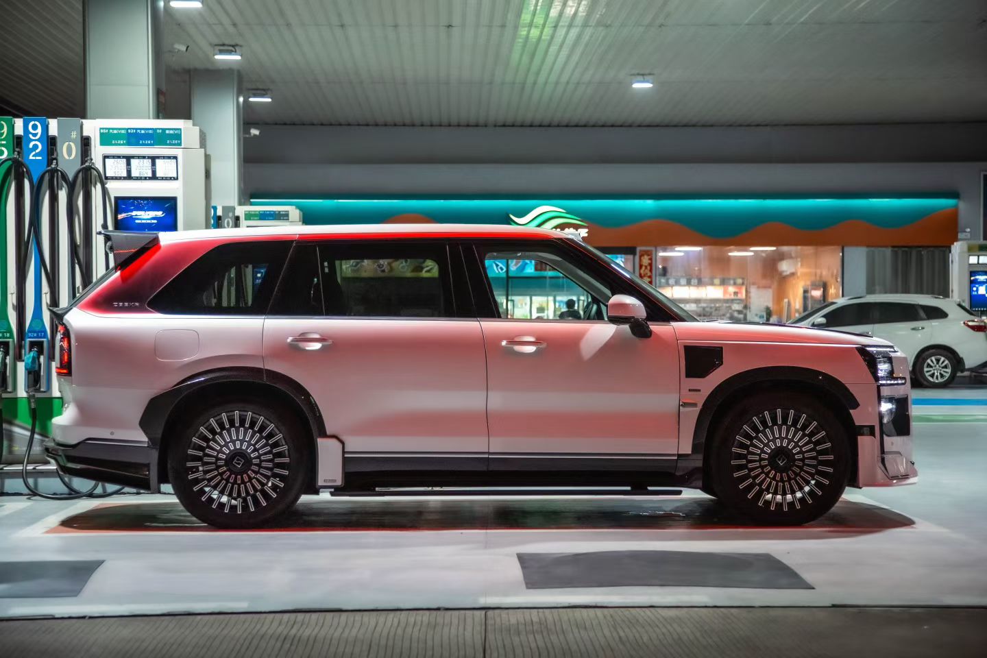 Pink ZEEKR 9X side view